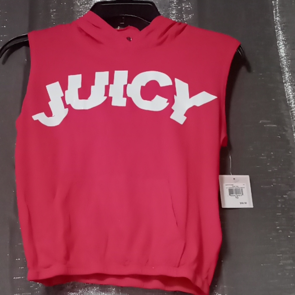 Girls Juicy Couture sleeveless hoodie